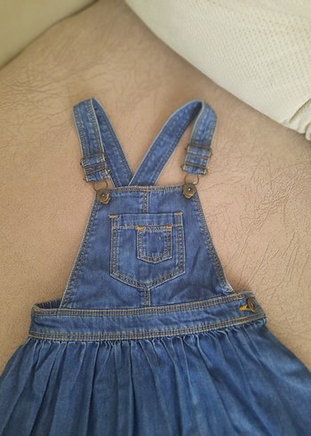 Kız Çocuk Denim Salopet Elbise - Görsel 2