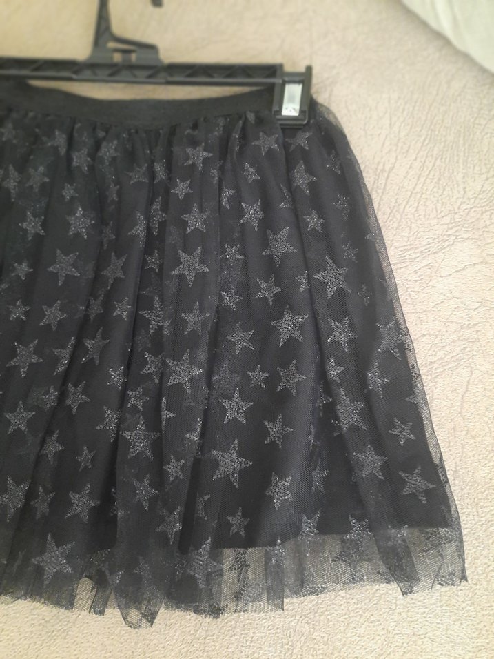 Kız Çocuk Beyaz Yıldız Desenli Kısa Kollu etek üst takım - Görsel 5