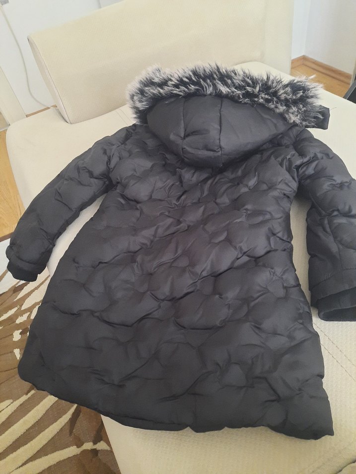 Lela kids kız çocuk Kapüşonlu Kürklü Kışlık Mont - Görsel 5