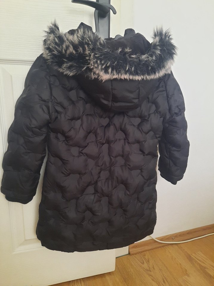 Lela kids kız çocuk Kapüşonlu Kürklü Kışlık Mont - Görsel 3