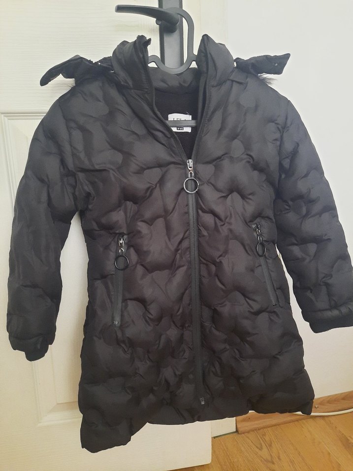 Lela kids kız çocuk Kapüşonlu Kürklü Kışlık Mont - Görsel 2