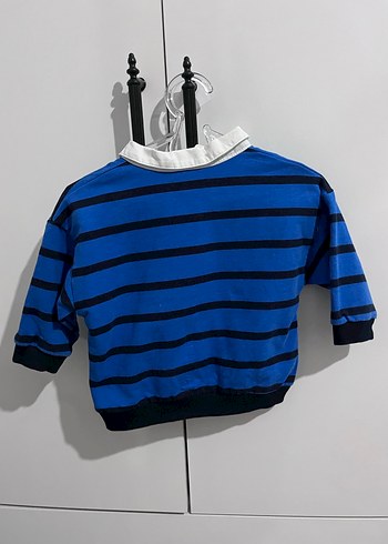 Erkek bebek Gömlek Detaylı Sweatshirt - Görsel 2