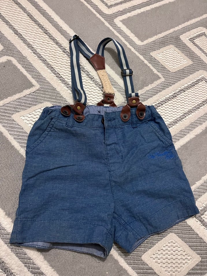 Mavi Nakışlı Erkek Kot Salopet - Görsel 3