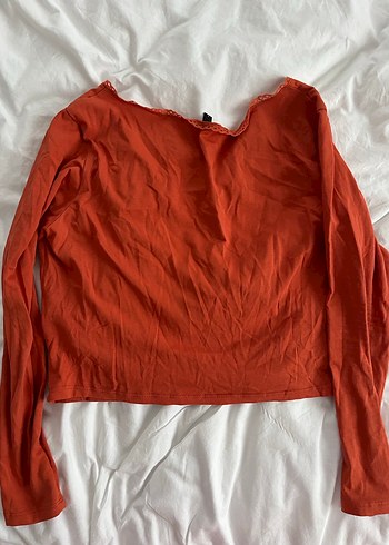 Trendyolmilla Kiremit Uzun Kollu Bluz - Görsel 4