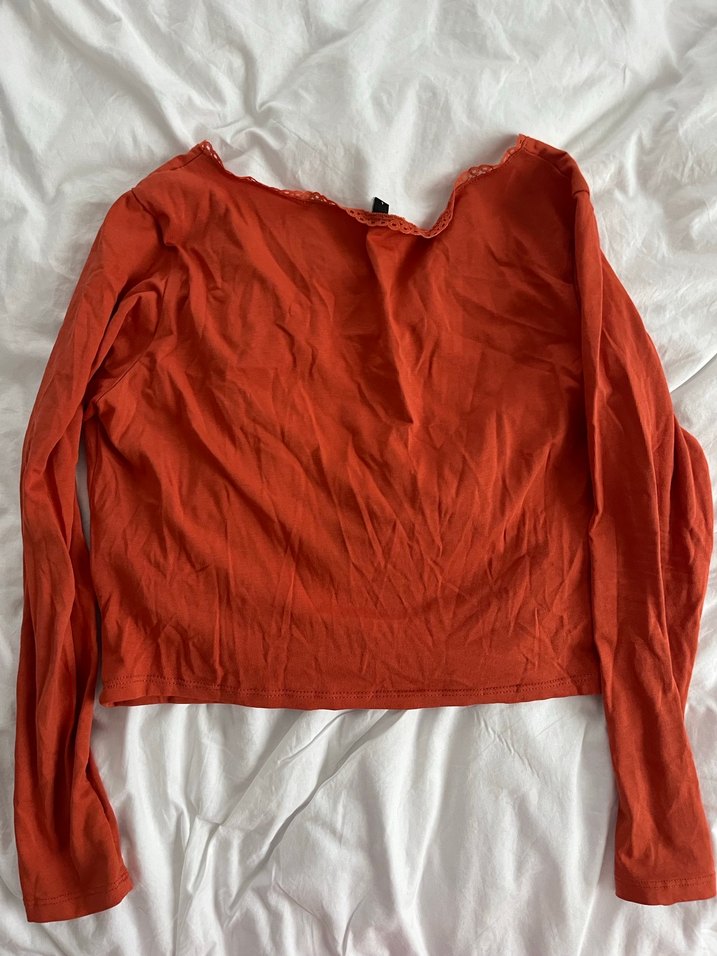 Trendyolmilla Kiremit Uzun Kollu Bluz - Görsel 4