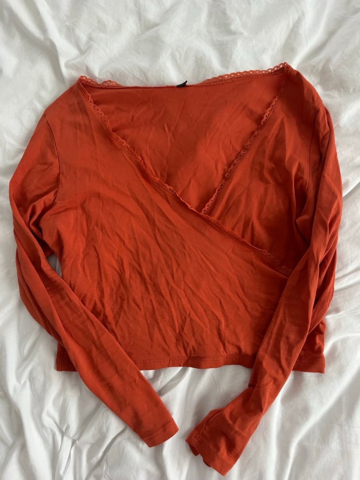 Trendyolmilla Kiremit Uzun Kollu Bluz - Görsel 3