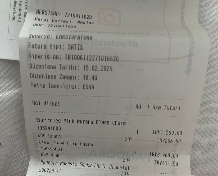 Pandora Pembe Murano Cam Charm - Görsel 3