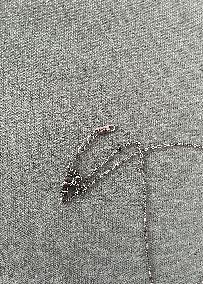 Van Cleef Gümüş Kırmızı Kolye - Görsel 3