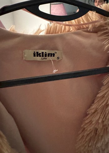 Bej Kadın Peluş Kaban, Midi Boy, Sade - Görsel 3