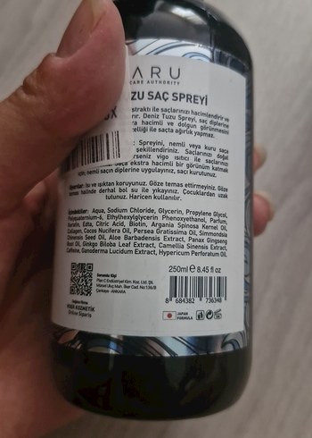 Doğal Deniz Tuzu Saç Spreyi 250 ml - Görsel 2
