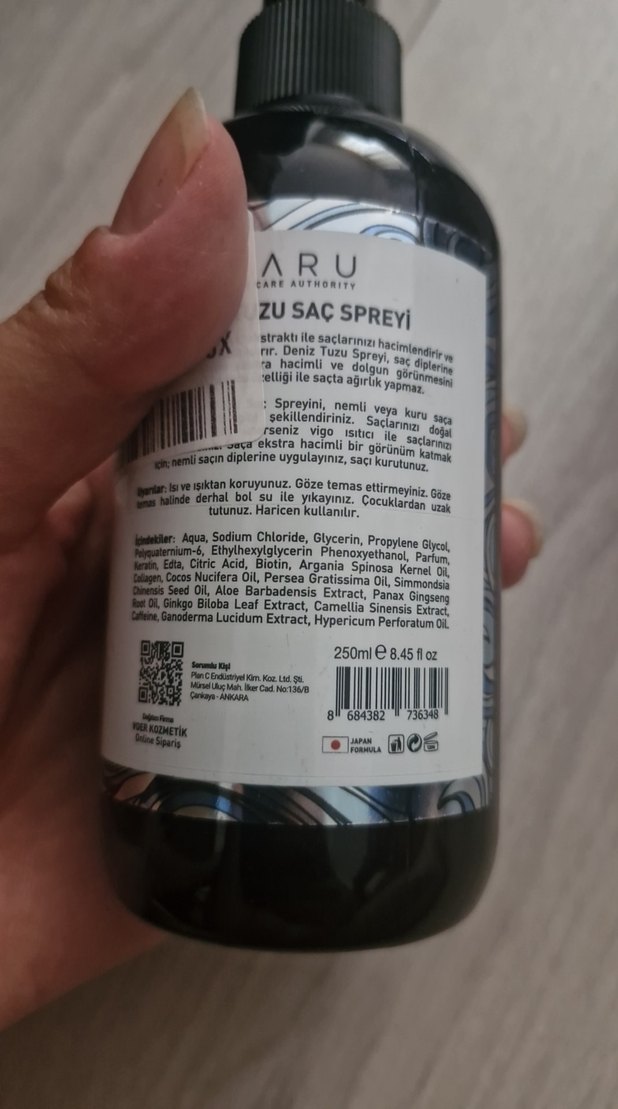 Doğal Deniz Tuzu Saç Spreyi 250 ml - Görsel 2