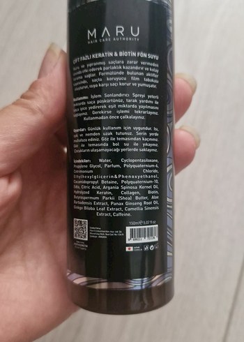 Maru Keratin & Biotin Saç Kremi Sprey 150ml - Görsel 2