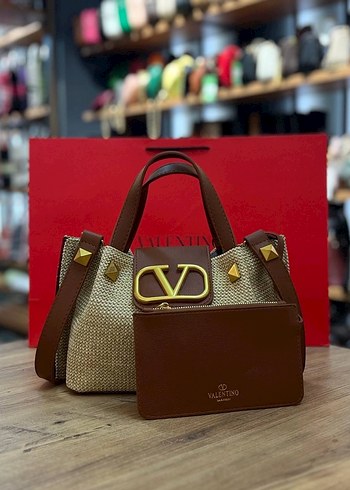 Valentino Deri Kahverengi Kadın Çanta