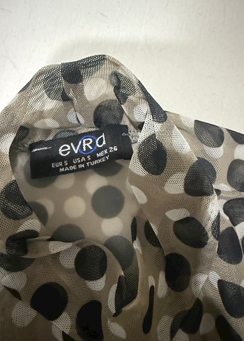 Tül Gri Puantiyeli Bluz - Görsel 4