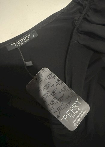 Uzun Kollu Siyah Drapeli Midi Elbise - Görsel 2