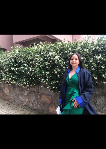 Drapeli Yeşil Uzun Abiye Elbise - Görsel 2