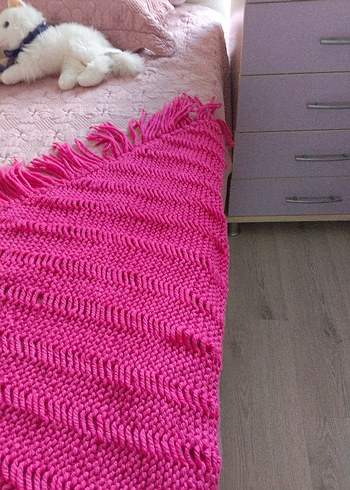 Pembe Örgü Çocuk Battaniyesi - Görsel 3
