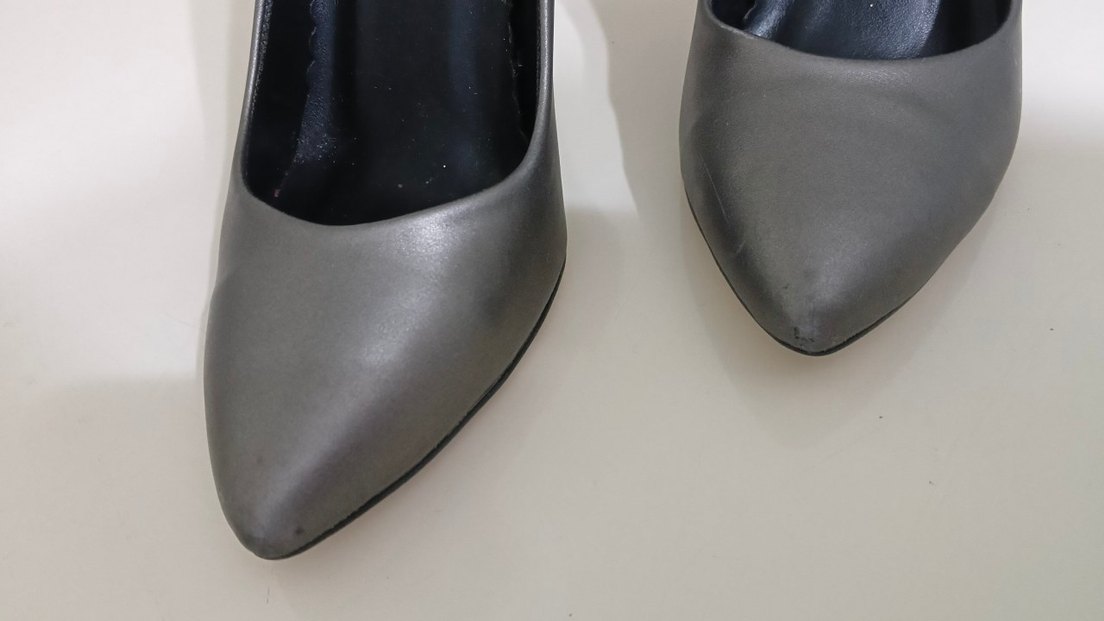 Gri Minimalist Stiletto Kadın Topuklu Ayakkabı - Görsel 3