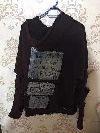 Bershka Sweat bordo çok güzel