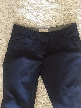 Massimo Dutti Lacivert kumas pant