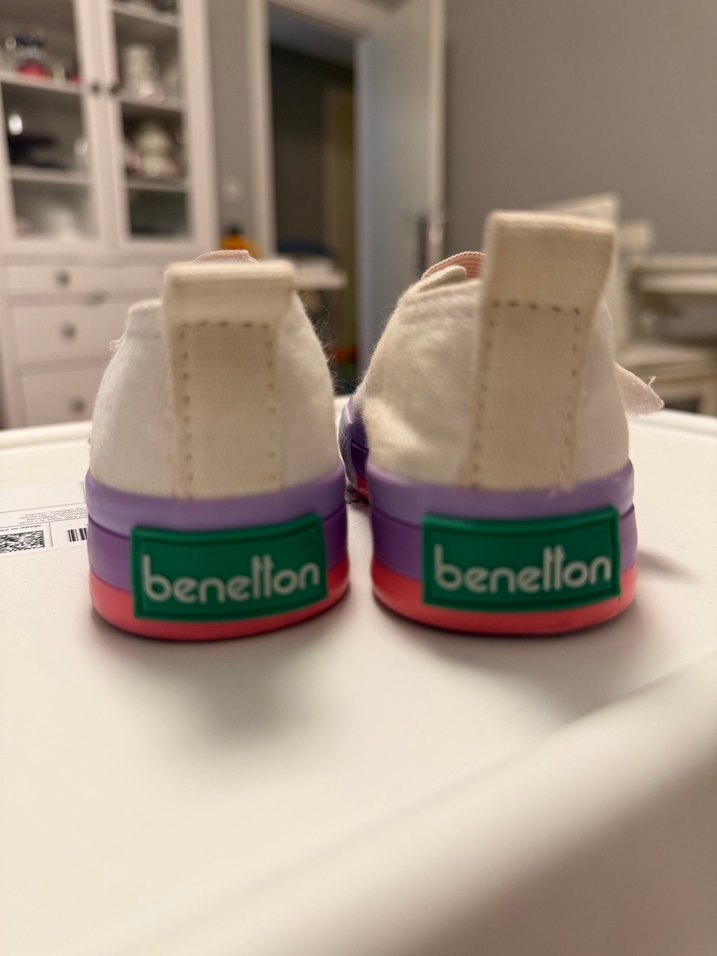 Benetton Kız Çocuk Beyaz Cırt Cırtlı Spor Ayakkabı 21 - Görsel 2