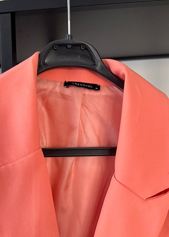 Pembe Mini Kadın Blazer Ceket - Görsel 4