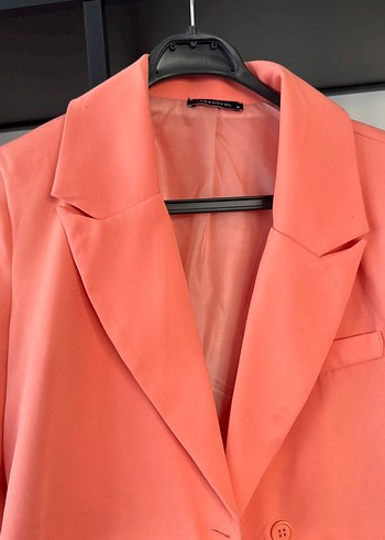Pembe Mini Kadın Blazer Ceket - Görsel 5