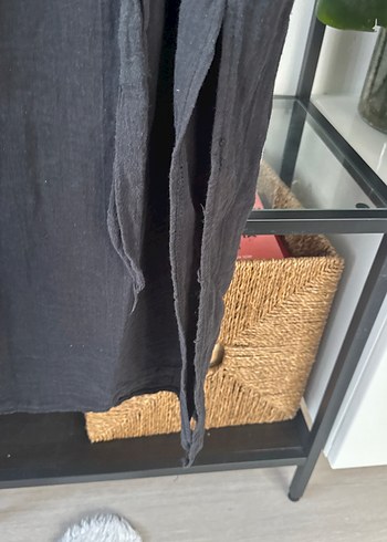 Kadın Siyah müslim kumaş Uzun Bohem Elbise - Görsel 2