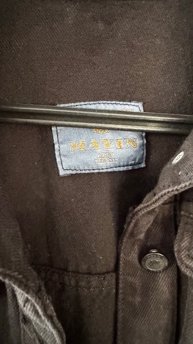 Siyah Düğmeli Kadın Denim Ceket - Görsel 3