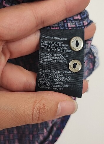 l Beden mor Renk Tommy Hilfiger kadın gömlek