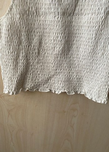 Beyaz Kısa Kesim Kolsuz Crop Top - Görsel 3