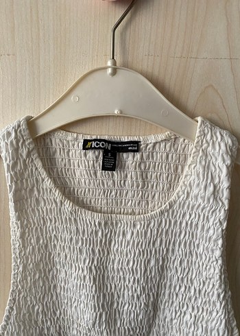 Beyaz Kısa Kesim Kolsuz Crop Top - Görsel 2