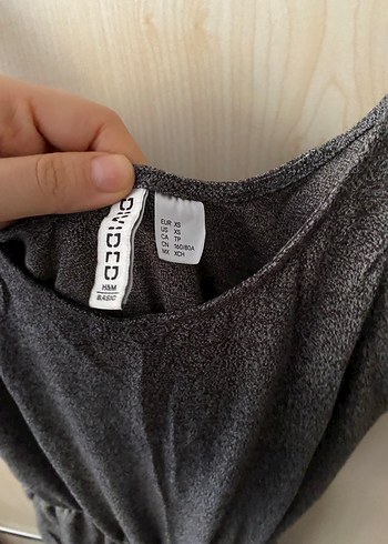 Gri pente kumaş Midi Tulum - Görsel 2