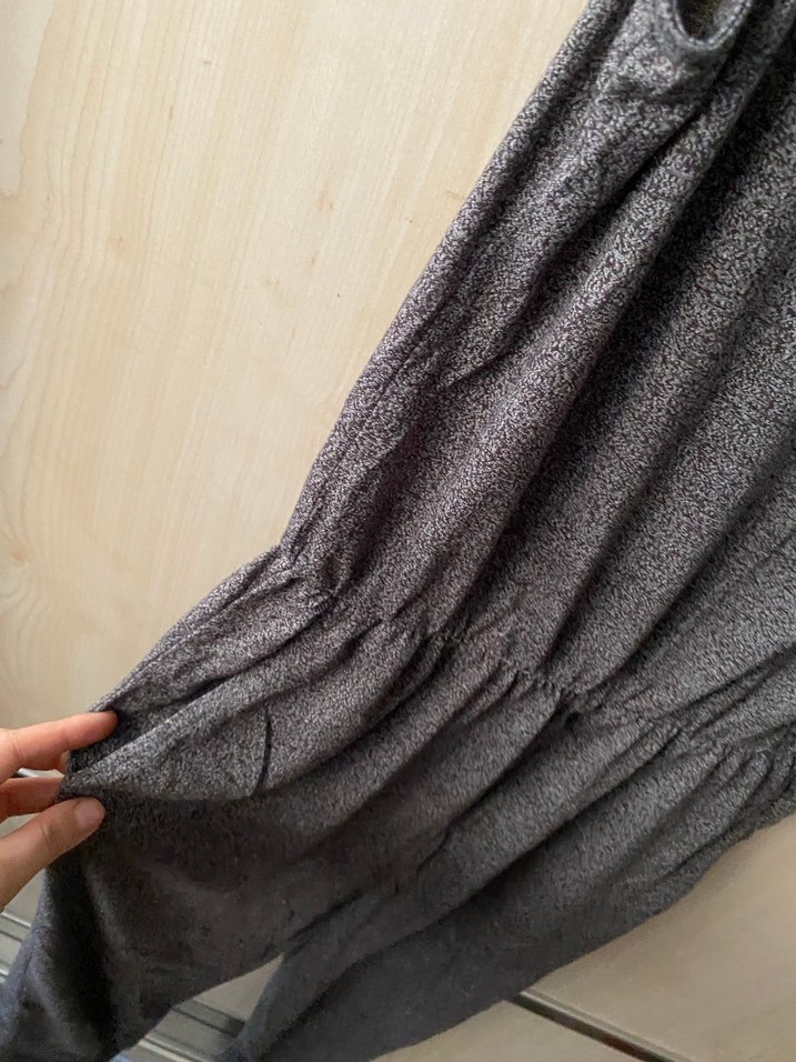 Gri pente kumaş Midi Tulum - Görsel 3