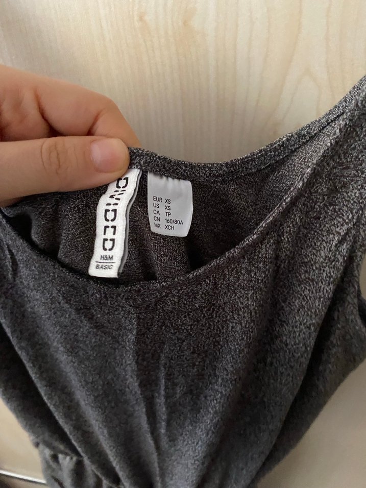 Gri pente kumaş Midi Tulum - Görsel 2