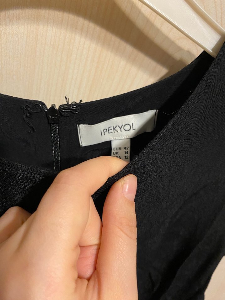 Siyah Kemerli  siyah Kadın Tulum - Görsel 2