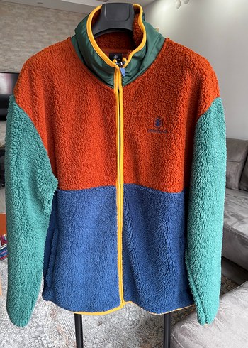 Lumberjack Renkli Fermuarlı erkek Polar Ceket