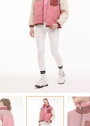 Lumberjack Pembe Peluş Rahat Kesim Kadın Ceket