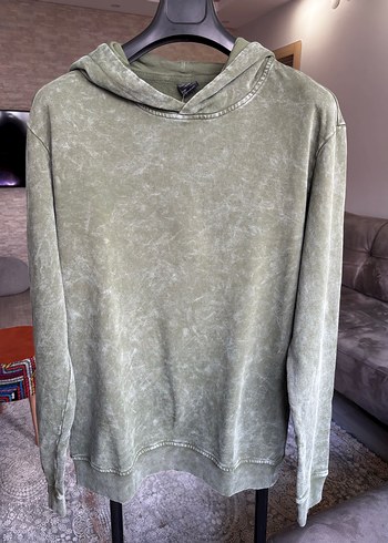 Haki Kapüşonlu Sweatshirt