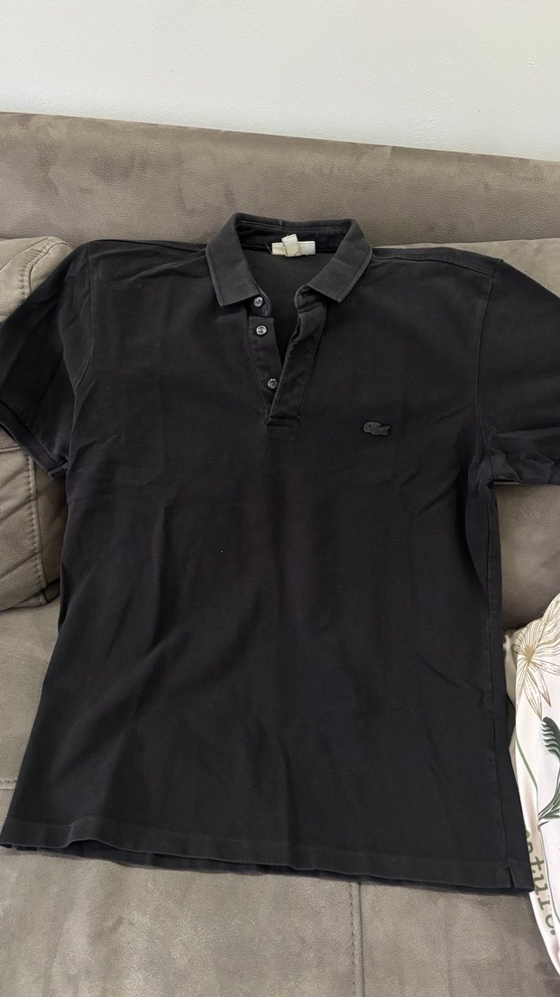 Lacoste Siyah Kısa Kollu Polo Tişört - Görsel 3