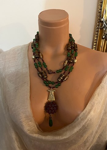 Uzun Bohem Boncuklu Kadın Kolye - Görsel 4