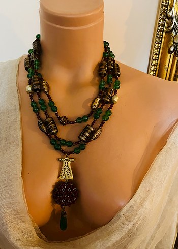 Uzun Bohem Boncuklu Kadın Kolye - Görsel 5