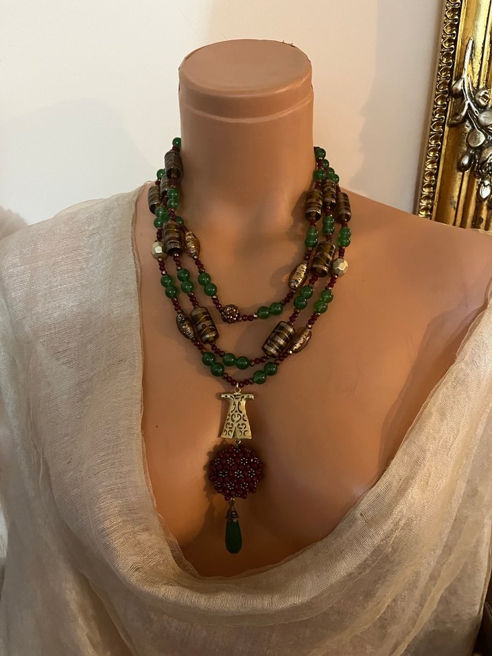 Uzun Bohem Boncuklu Kadın Kolye - Görsel 4