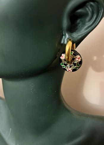 Cloisonne küpe - Görsel 5