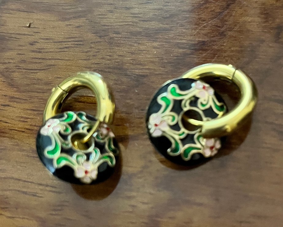 Cloisonne küpe - Görsel 2