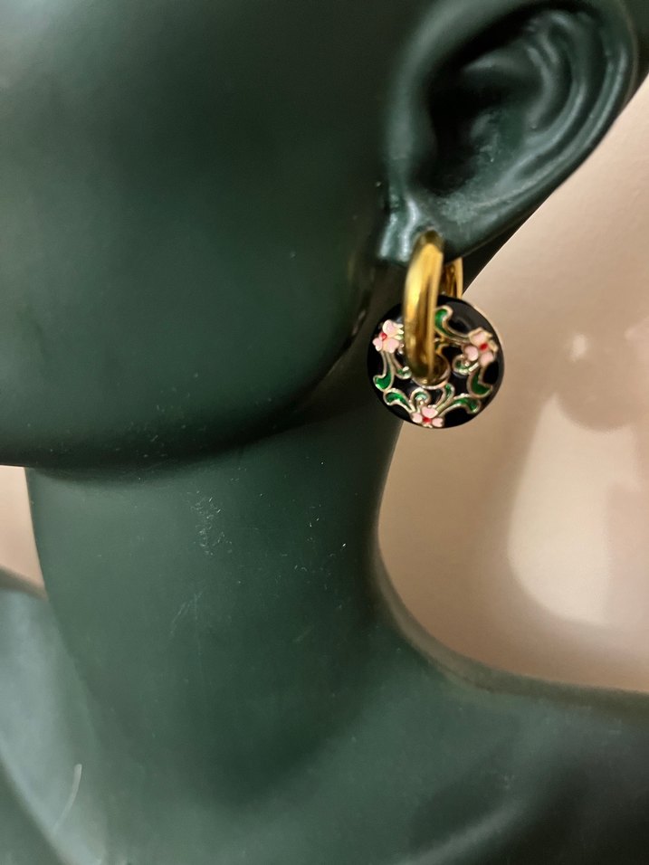 Cloisonne küpe - Görsel 5