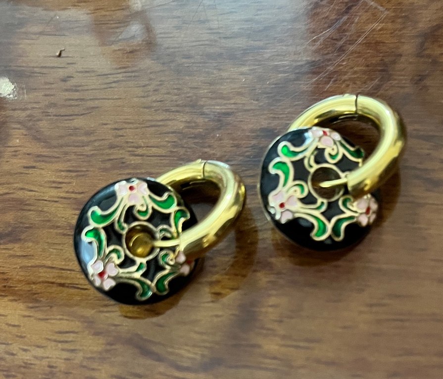 Cloisonne küpe - Görsel 3