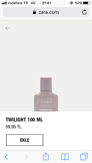 diğer Beden Zara twılıght mauve parfüm
