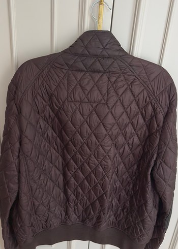 Kahverengi Burberry Orj Erkek Biker Ceket - Görsel 4