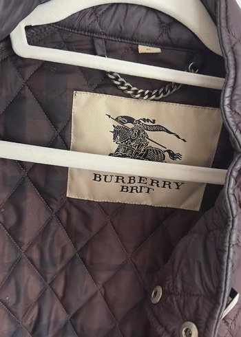 Kahverengi Burberry Orj Erkek Biker Ceket - Görsel 2